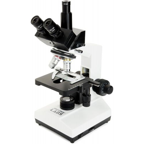 셀레스트론 Celestron CB2000C Compound Binocular Microscope w40x - 2000x power, mechanical stage, 4 Fully achromatic objectives, Abbe condenser, 10x and 20x eyepieces, coaxial focus, 10 prepa