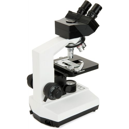 셀레스트론 Celestron CB2000C Compound Binocular Microscope w40x - 2000x power, mechanical stage, 4 Fully achromatic objectives, Abbe condenser, 10x and 20x eyepieces, coaxial focus, 10 prepa