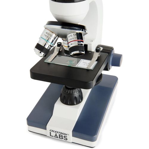 셀레스트론 Celestron CB2000C Compound Binocular Microscope w40x - 2000x power, mechanical stage, 4 Fully achromatic objectives, Abbe condenser, 10x and 20x eyepieces, coaxial focus, 10 prepa