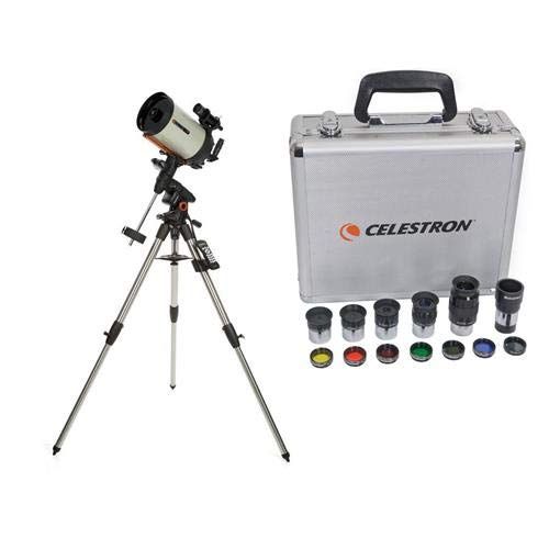 셀레스트론 Celestron Advanced VX 8 EdgeHD Telescope - with Deluxe Accessory Kit (5 Plossl Eyepieces, 1.25 Barlow Lens, 1.25 Filter Set, Accessory Carry Case
