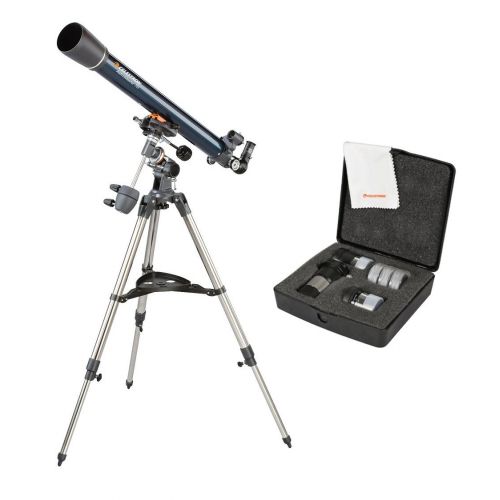 셀레스트론 Celestron AstroMaster-70 EQ 70mm 2.770mm Refractor Telescope Kit & AstroMaster Accessory Kit