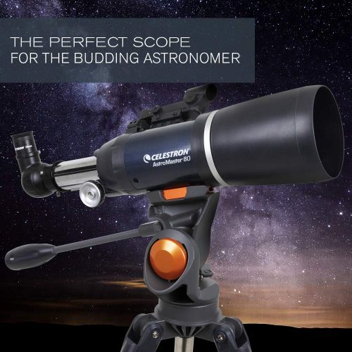 셀레스트론 Celestron AstroMaster Refracting Telescope, Observe in no time, (21082)