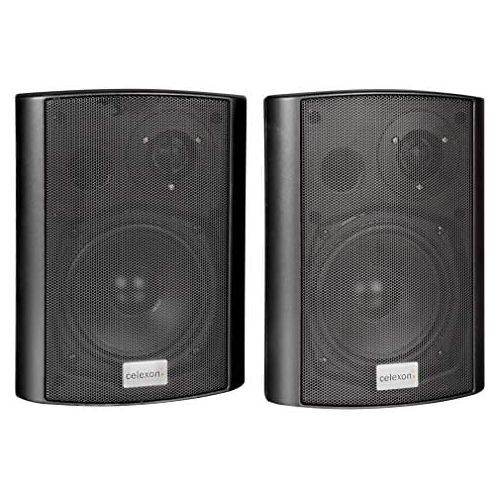  celexon Active Speaker Set Black 2 x 30 W Powerful Audio Boxes Including Wall Mount Speaker for PC, Office, Meeting Room or School