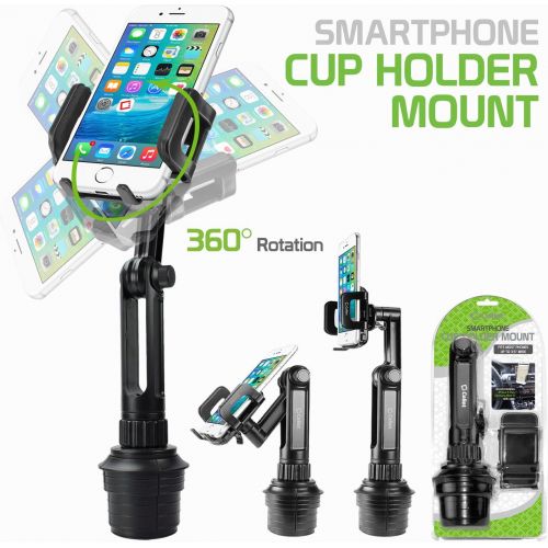  [아마존베스트]Cellet PH650 Car Cup Holder Mount Smart Phone Cradle Compatible for iPhone 12 11 Pro max Xs Max Xr X 8 Plus Samsung Note 10+ 9 8 5 Galaxy A50 A6 S10 S10+ S9 Plus S8+ Active J7 V J3