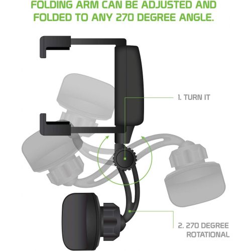  [아마존베스트]Cellet Vehicle Rear View Mirror Phone Holder Mount Universal Smartphone Cradle Compatible to iPhone 11/11 Pro Xr Xs Max X 8 Plus Note 10 9 Galaxy S20 S20+ 5G S10 Plus S9 S8 Google