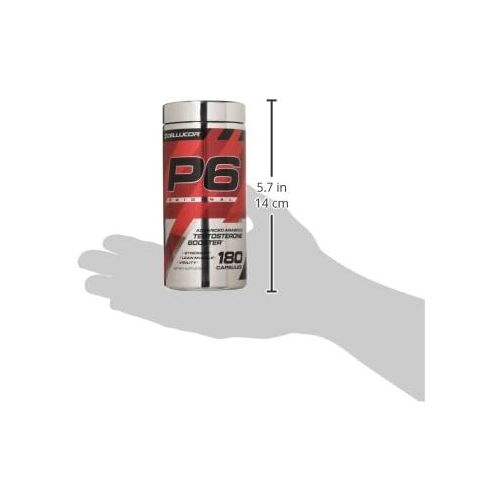  Cellucor P6 Original Testosterone Booster For Men, Build Advanced Anabolic Strength & Lean Muscle, Boost Energy Performance, Increase Virility Support, 180 Capsules