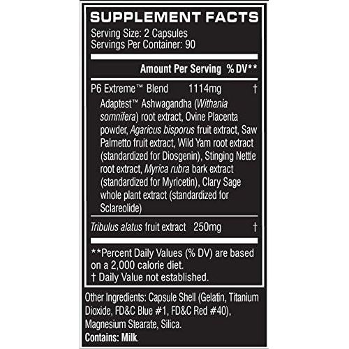  Cellucor P6 Original Testosterone Booster For Men, Build Advanced Anabolic Strength & Lean Muscle, Boost Energy Performance, Increase Virility Support, 180 Capsules