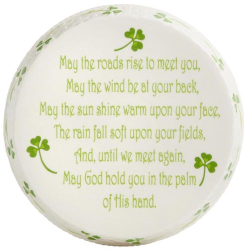  Celtic Classics Irish Blessing Traditional Basket Weave Shamrocks Design Cake Stand, 11-Inch