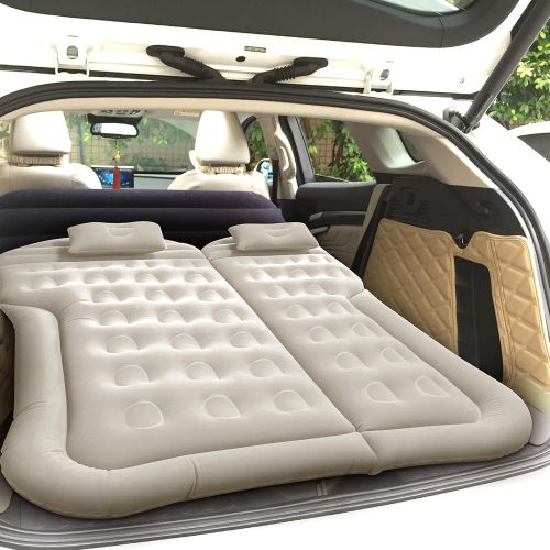  CelticMoon SUV Air Mattress Car Bed Camping Cushion Pillow - Air Bed with Electric Air Pump and Three Inflatable Funnels Portable Sleeping Pad for Travel Camping Use in Your Car RV