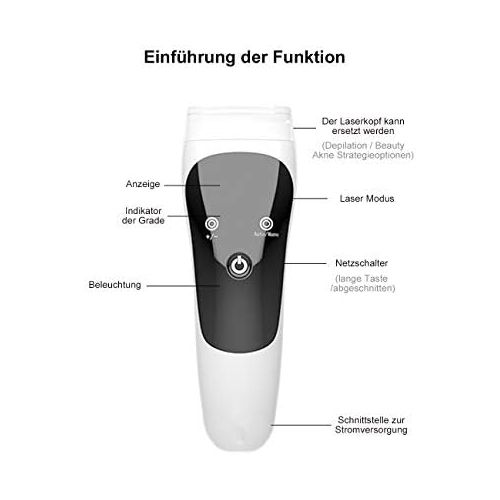  Cenblue IPL Light Pulse Hair Removal Device, Hair Removal Laser for Permanent Smooth Skin, Painless Long Lasting Epilator for Body, Face, Bikini Zone and Armpits with 2 Laser Heads Attachm