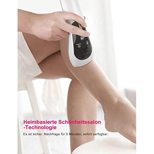  Cenblue IPL Light Pulse Hair Removal Device, Hair Removal Laser for Permanent Smooth Skin, Painless Long Lasting Epilator for Body, Face, Bikini Zone and Armpits with 2 Laser Heads Attachm