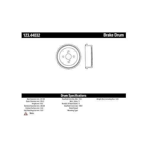  Centric Parts 123.44032 C-Tek Standard Brake Drum