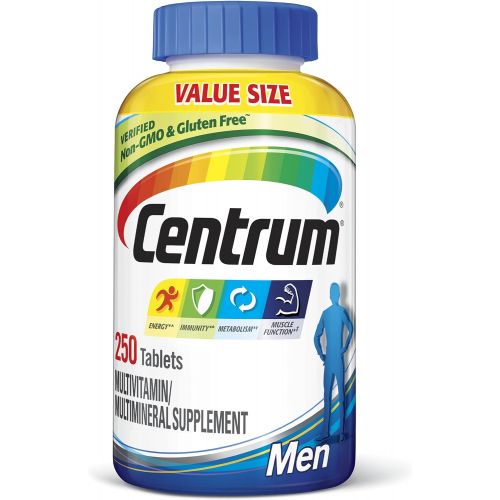  [무료배송]Centrum Multivitamin for Men, Multivitamin/Multimineral Supplement with Vitamin D3, B Vitamins and Antioxidants, Gluten Free, Non-GMO Ingredients - 250 Count
