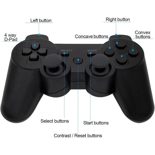  [아마존베스트]Ceozon PS3 Controller Wireless Playstation 3 Controller Bluetooth Gamepad for Playstation 3 Remote Joystick with Charging Cords Silver + Red