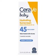 CeraVe Mineral Baby Sunscreen SPF 45 | 3.5 Ounce | Baby Lotion Sunblock to Protect Delicate Skin | Paraben, Sulfate & Fragrance Free