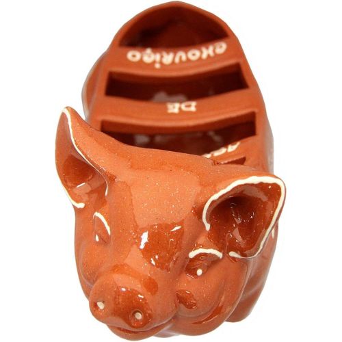  Ceramica Edgar Picas Vintage Portuguese Traditional Clay Terracotta Sausage Roaster Made In Portugal Happy Pig