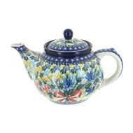 Ceramika Artystyczna Blue Rose Polish Pottery Day Lily Bouquet Medium Teapot