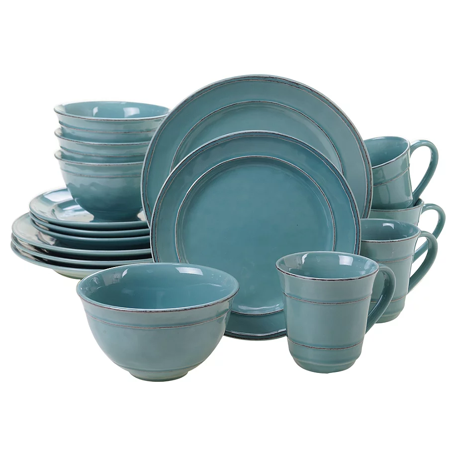 Certified International Orbit 16-Piece Dinnerware Set in Teal