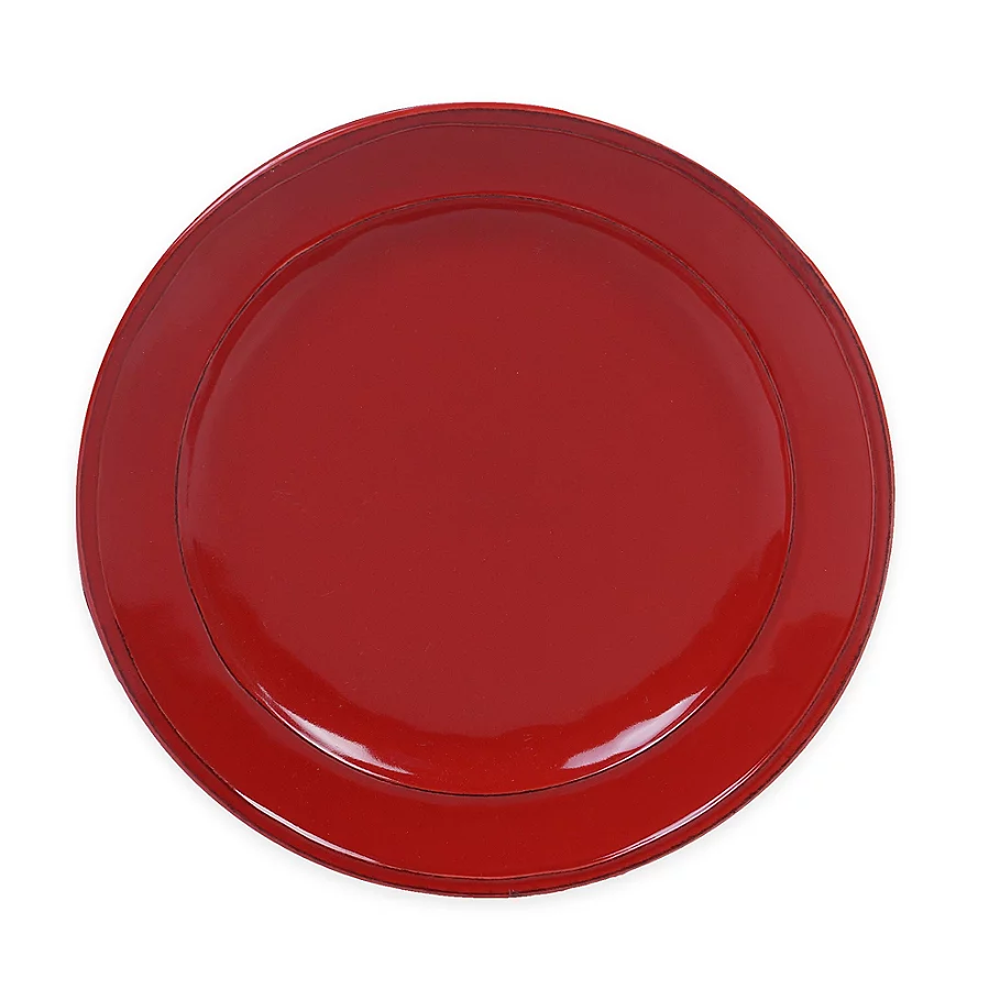 Certified International Orbit Dinner Plate (Set of 6) in Red