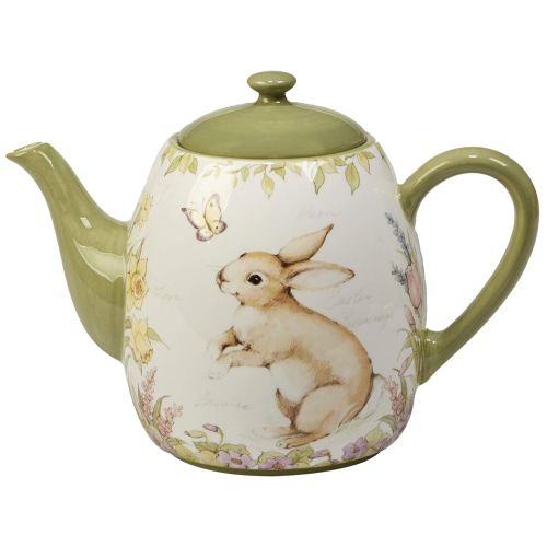  Certified International Bunny Patch Teapot 40 oz.,One Size, Multicolored