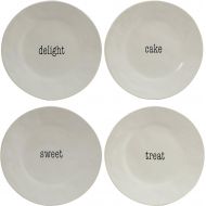 Certified International Corp Its Just Words 9 Salad/Dessert Plates, Asst. Designs, Set of 4, Multicolor