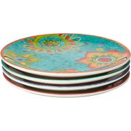 Certified International Tunisian Sunset Salad/Dessert Plates (Set of 4), 8.75, Multicolor