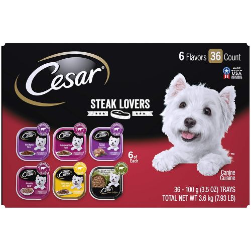  Cesar Gourmet Wet Dog Food Variety Packs - 36 Trays