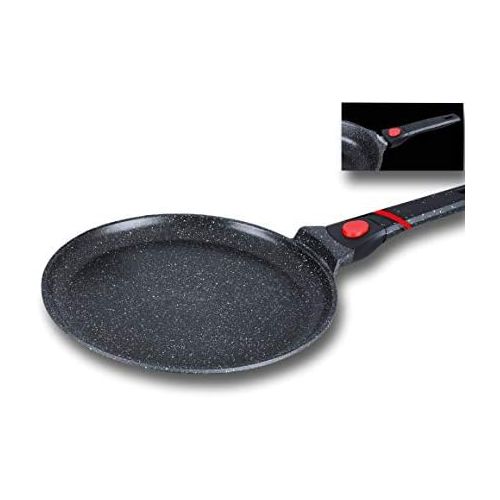  Cflagrant Pfanne fuer Crepes/Blinis, 28cm, fuer alle Herde, auch Induktionsherd, ohne PFOA, Kochen ohne Fett, Greblon C3+ Beschichtung, deutsche Technologie.