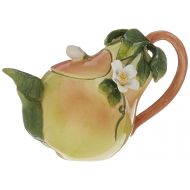 Cg 801-48 Pear Shaped Teapot with Green Leaf Spout