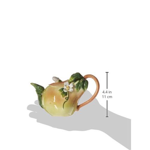  Cg 801-48 Pear Shaped Teapot with Green Leaf Spout