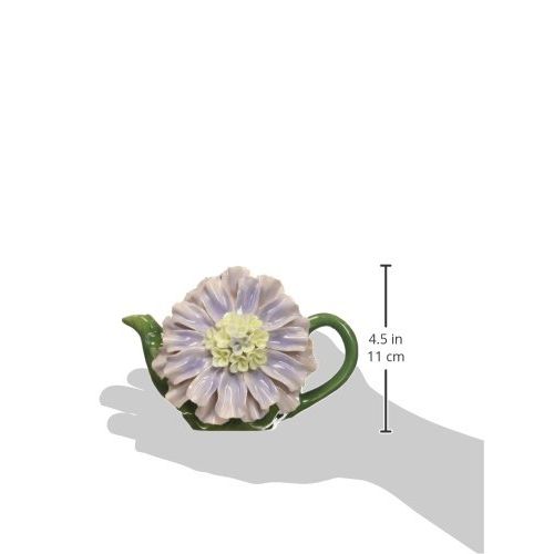  Cg SS-CG-56631, 6.38 Inch Ceramic Handcrafted Dahlia Teapot Collectible Figurine, 6.38