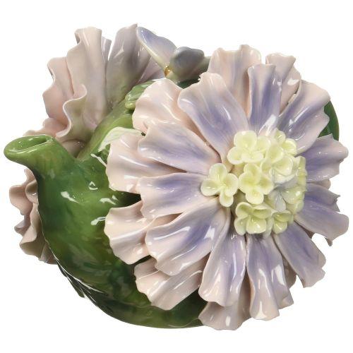  Cg SS-CG-56631, 6.38 Inch Ceramic Handcrafted Dahlia Teapot Collectible Figurine, 6.38