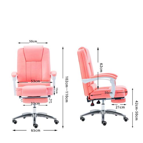  Ch-AIR Greawei@ Computer Chair/Comfortable Home Game Chair/Simple E-Sports Swivel Chair / 360° Rotating PU Leather Office Chair Comfortable and Relaxing (Color : White)