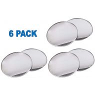 Chachlili 6 CAR Blind SPOT Mirrors Convex Glass for SUV Motorcycle Truck Snowmobiles 2 Stick ON Wholesale Bulk LOT