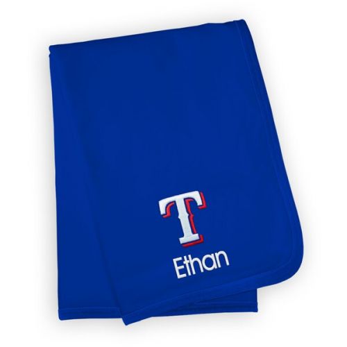  Chad & Jake Infant Texas Rangers Royal Personalized Blanket