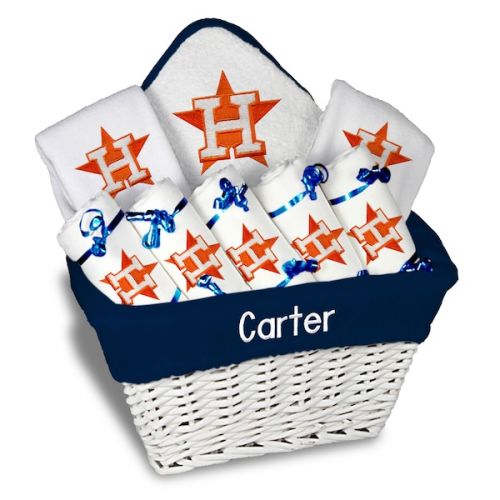  Chad & Jake Newborn & Infant Houston Astros White Personalized Large Gift Basket