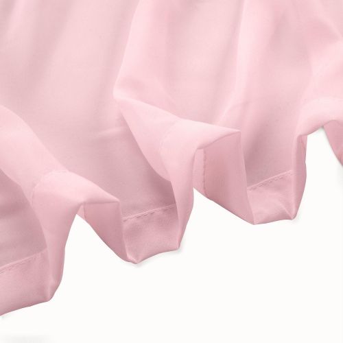  ChadMade Indoor Outdoor Solid Sheer Curtain Tab Top Burgundy 84 W X 84 L Wide Opulent Voile Drapes (1 Panel)