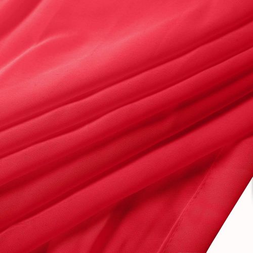  ChadMade Indoor Outdoor Solid Sheer Curtain Tab Top Burgundy 84 W X 84 L Wide Opulent Voile Drapes (1 Panel)