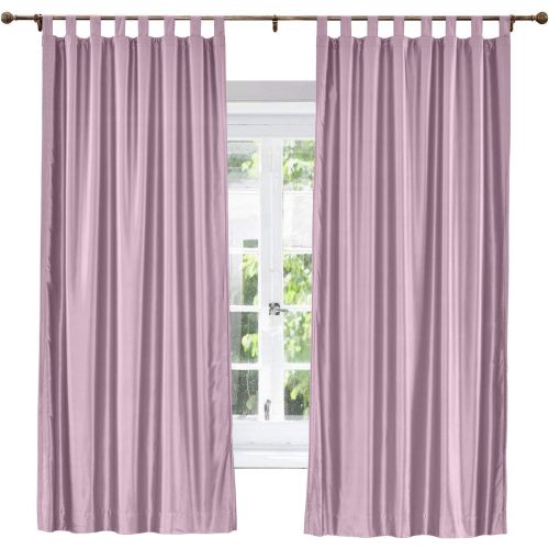  ChadMade Elegant Vintage Polyester Cotton Silk Thermal Insulated Curtain Peacock 100 W x 84 L, Tab Top Silk Satin Drapes Window Treatment Panels with Blackout Lined (1 Panel)