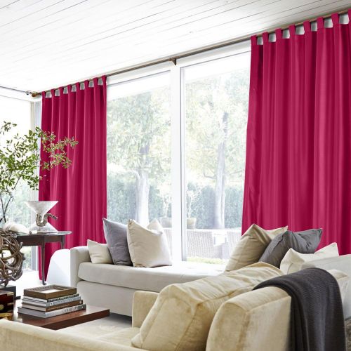  ChadMade Elegant Vintage Polyester Cotton Silk Thermal Insulated Curtain Peacock 100 W x 84 L, Tab Top Silk Satin Drapes Window Treatment Panels with Blackout Lined (1 Panel)