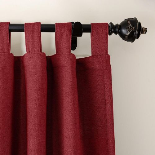  ChadMade 120 W x 84 L Rock White Luxury Textured Faux Linen Window Curtain, Tab Top Solid Thermal Insulated Panel Drapes (1 Panels)