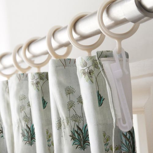  ChadMade Pinch Pleat For Track 50Wx84L Inch Luxury Country Botanical Floral Print Polyester Cotton Blackout Lining Curtain Drape For Bedroom, Living Room, Villa, Restaurant