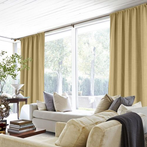  ChadMade 72W x 96L Inch Everglade Teal Polyester Linen Curtain Drapes with Blackout Lining, Rod Pocket Curtain for Sliding Glass Door Patio Door Living Room Bedroom (1 Panel) Liz C