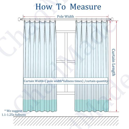  ChadMade Fireproof Flame Retardant Thermal Insulated Curtain Drapery Panel Pinch Pleat, Chocolate 84 W x 84 L Home, Office, Hotel, School, Cinema Hospital (1 Panel), Exclusive