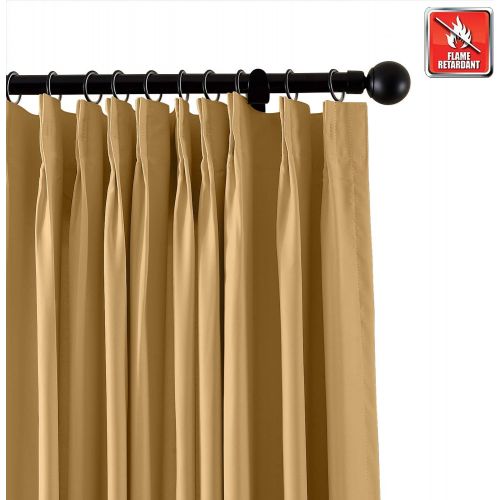  ChadMade Fireproof Flame Retardant Thermal Insulated Curtain Drapery Panel Pinch Pleat, Chocolate 84 W x 84 L Home, Office, Hotel, School, Cinema Hospital (1 Panel), Exclusive