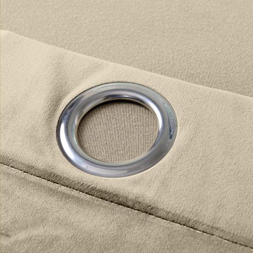  ChadMade Solid Matt Heavy Velvet Curtain Drape Panel Super Soft Handfeel Luxury Nickel Cashmere 50Wx84L Inch (Set of 2 Panels) Birkin Collection Theater Bedroom Living Room Hotel