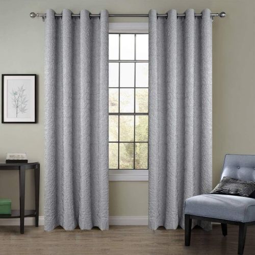  ChadMade Versus Solid Wrinkle Blackout Curtain Drape Antique Bronze Grommet 84W x 84L inch (1 Panel) Bedroom Living Room Club Restaurant, Crstal Pink