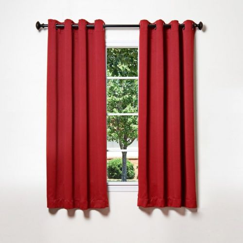  ChadMade Solid Thermal Insulated Blackout Curtains Drapes Antique Bronze GrommetEyelet Navy 52W x 63L Inch (Set of 2 Panels)