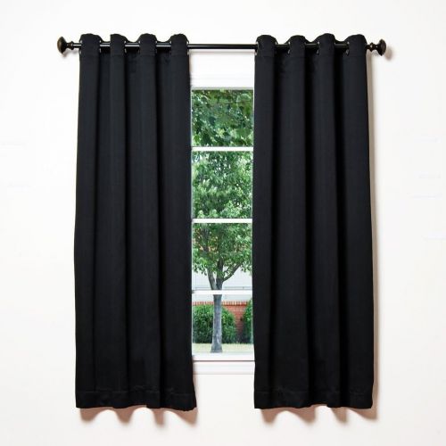  ChadMade Solid Thermal Insulated Blackout Curtains Drapes Antique Bronze GrommetEyelet Navy 52W x 63L Inch (Set of 2 Panels)