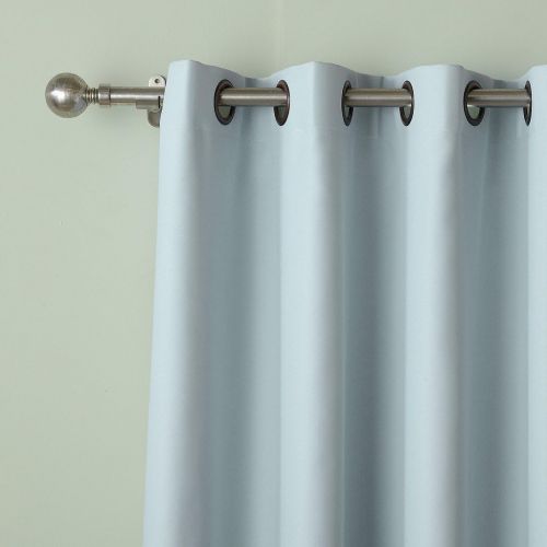  ChadMade Solid Thermal Insulated Blackout Curtains Drapes Antique Bronze GrommetEyelet Navy 52W x 63L Inch (Set of 2 Panels)